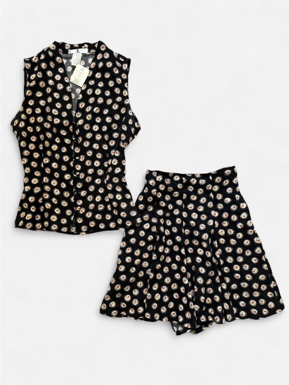Vintage 90s Rampage Made in France Floral 2 Piece Skirt Set NWT